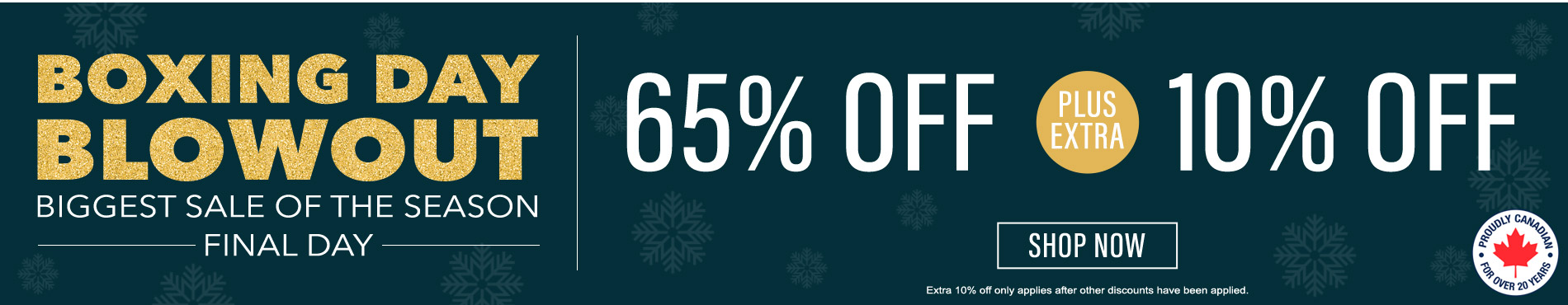 65% off everything + 10% off