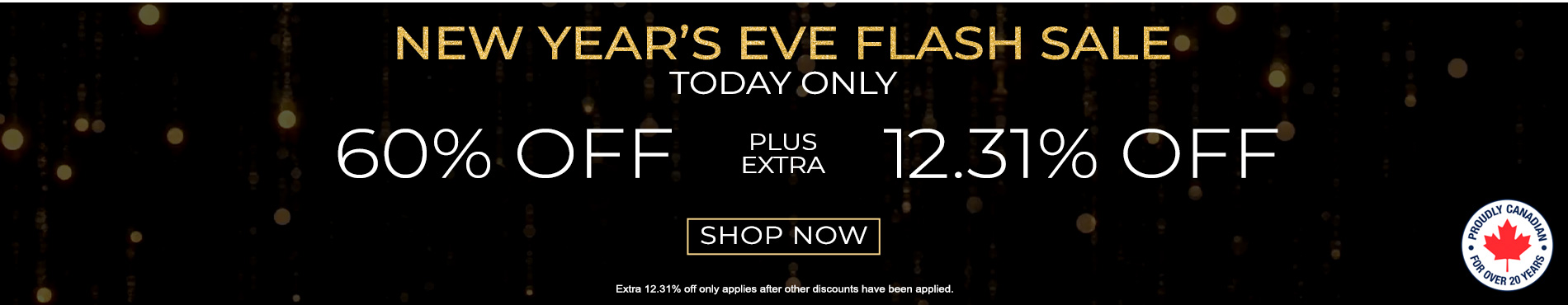 60% off everything + extra 12.31% off everything