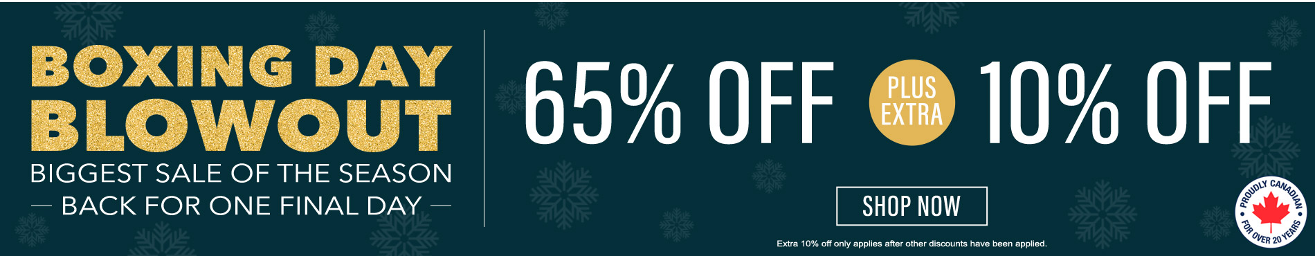 65% off everything + 10% off
