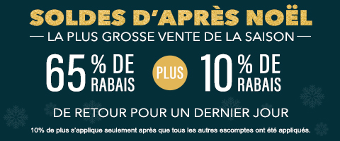 65% de rabais sur tout + 10% de rabais sur les toiles à rouleau et stores cellulaires