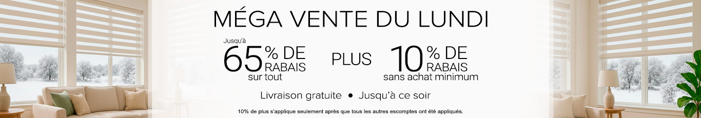 50% + 28% de rabais supplémentaire sur tout