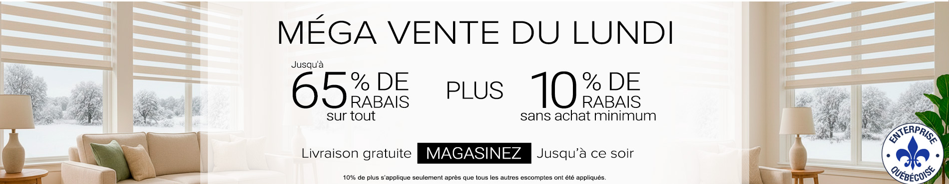 50% + 28% de rabais supplémentaire sur tout