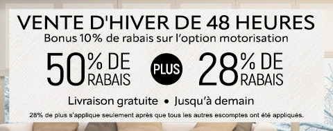 50% + 28% de rabais supplémentaire sur tout