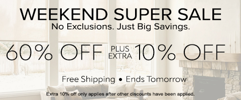 60% + extra 10% off everything