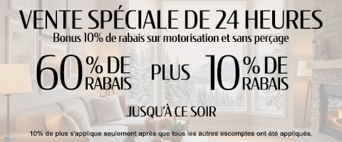 60% + 10% de rabais supplémentaire sur tout