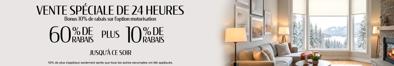 60% + 10% de rabais supplémentaire sur tout