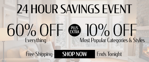 60% off everything + extra 10% off Top Selling Categories & Styles