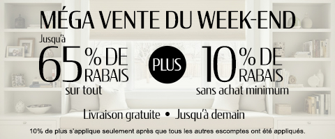 50% + 28% de rabais supplémentaire sur tout