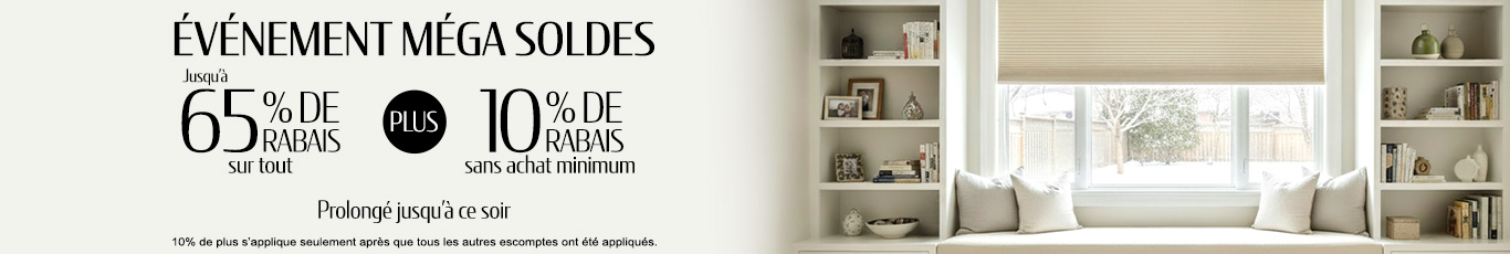 50% + 28% de rabais supplémentaire sur tout