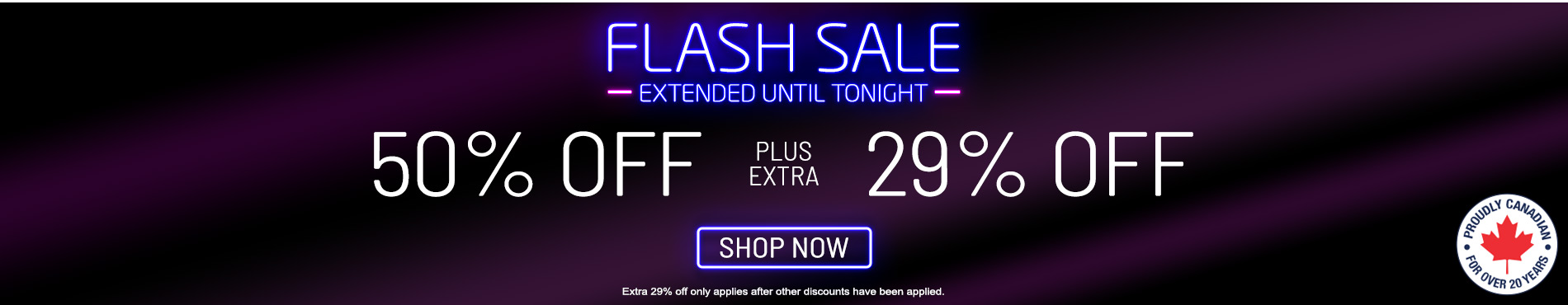 50% off everything + 29% off