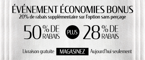 50% + 28% de rabais supplémentaire sur tout