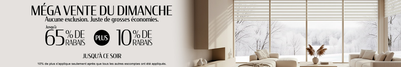 50% + 28% de rabais supplémentaire sur tout