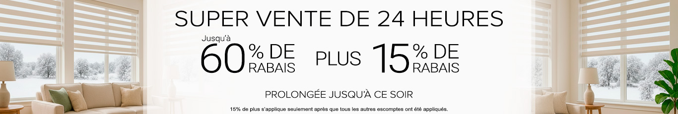 Jusqu'à 60% + 15% supplémentaire sur tout