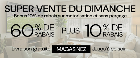 60% + 10% de rabais supplémentaire sur tout