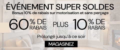 60% + 10% de rabais supplémentaire sur tout