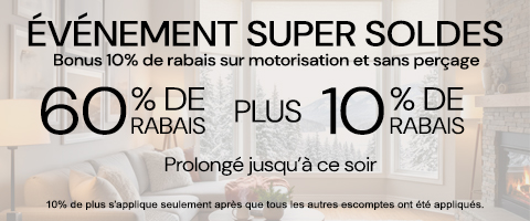 60% + 10% de rabais supplémentaire sur tout