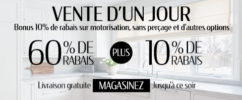 60% + 10% de rabais supplémentaire sur tout