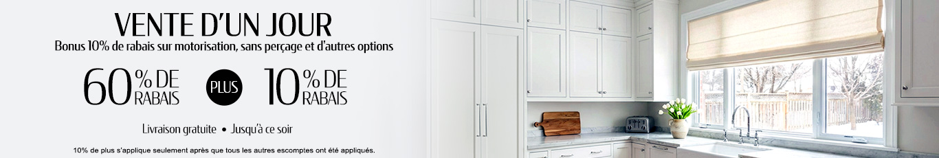 60% + 10% de rabais supplémentaire sur tout