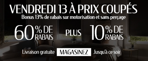 60% + 10% de rabais supplémentaire sur tout