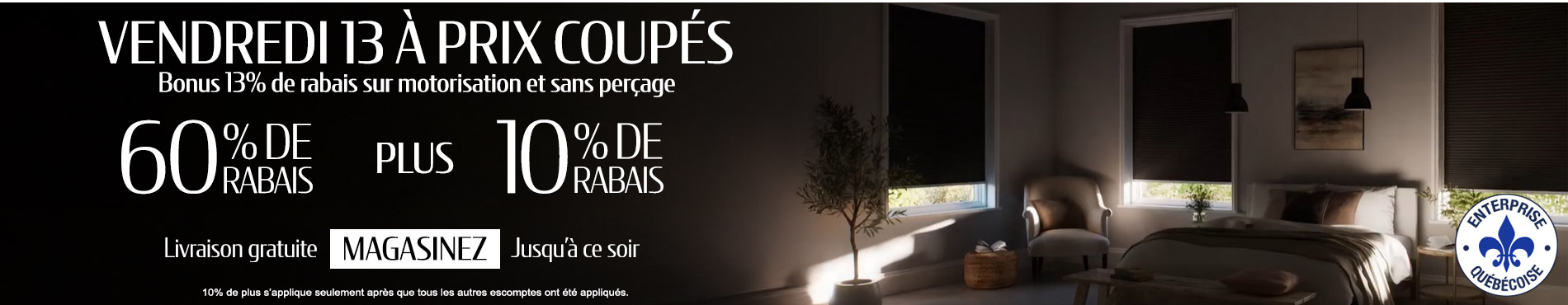 60% + 10% supplémentaire sur tout