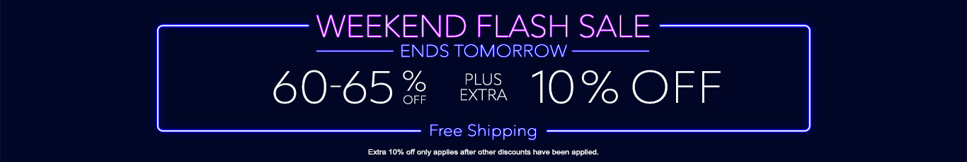 60-65% off everything + extra 10% off