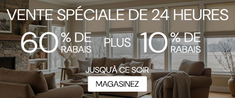 60% + 10% de rabais supplémentaire sur tout