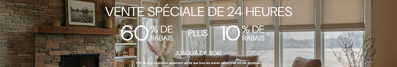 60% + 10% de rabais supplémentaire sur tout