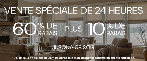 60% + 10% de rabais supplémentaire sur tout