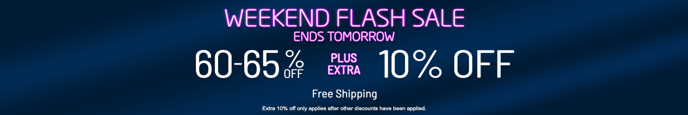 60-65% off everything + extra 10% off