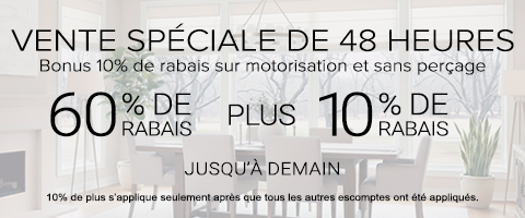 60% + 10% de rabais supplémentaire sur tout