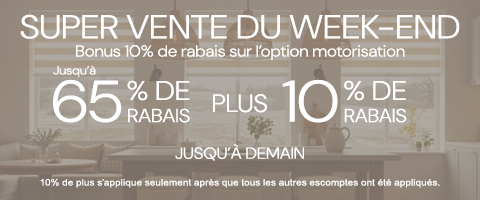 Jusqu'à 65% + 10% de rabais supplémentaire sur tout