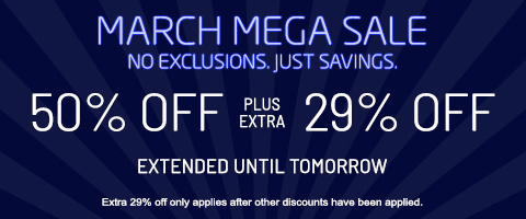 50% off everything + 29% off