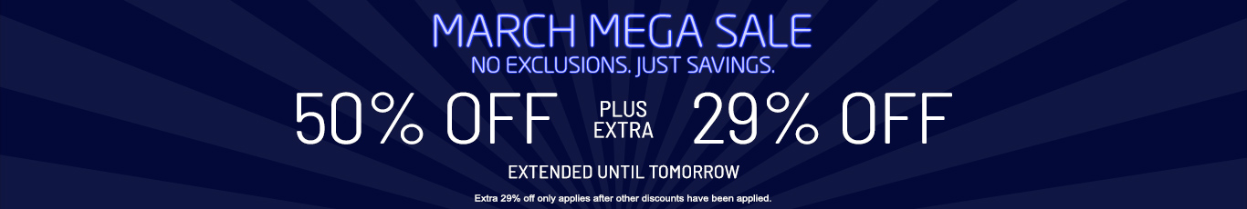 50% off everything + 29% off