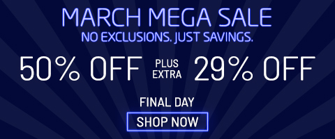 50% off everything + 29% off