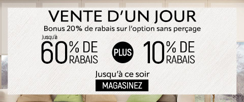 Jusqu'à 60% + 10% de rabais supplémentaire sur tout