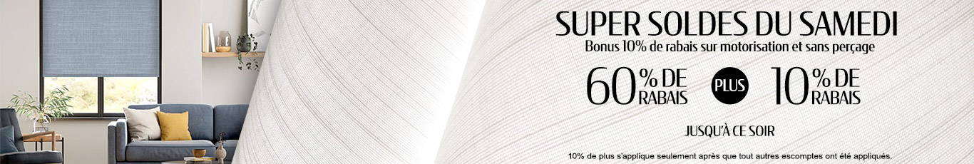 60% + 10% de rabais supplémentaire sur tout
