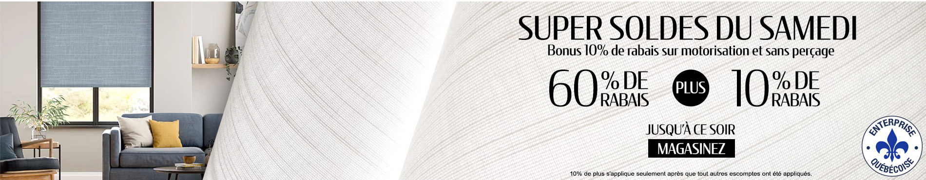 60% + 10% supplémentaire sur tout