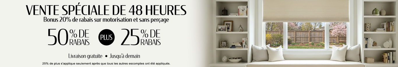 50% + 25% de rabais supplémentaire