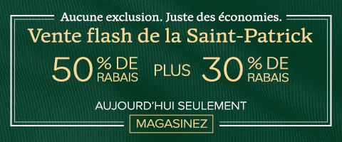 50% de rabais sur tout + 30% de rabais