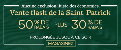 50% de rabais sur tout + 30% de rabais