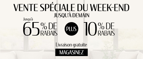 50% + 28% de rabais supplémentaire sur tout