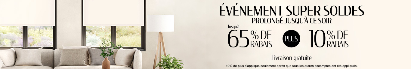 50% + 28% de rabais supplémentaire sur tout