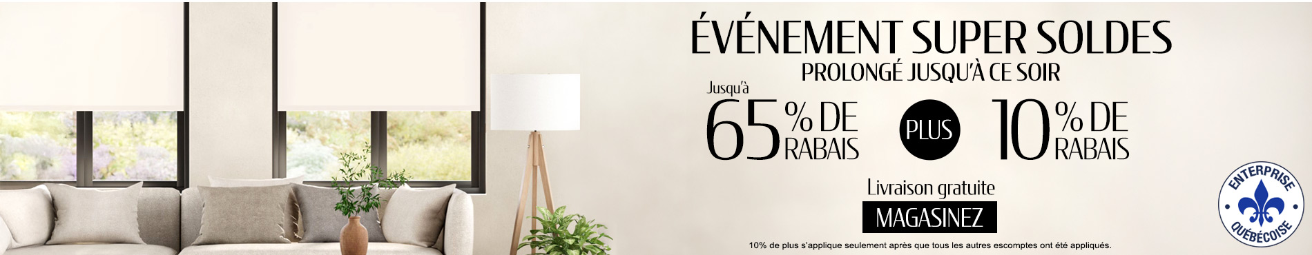 50% + 28% de rabais supplémentaire sur tout