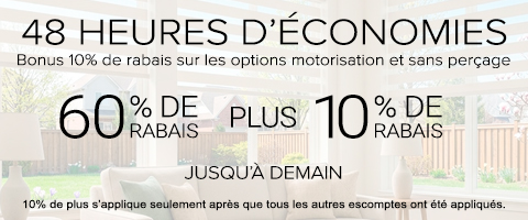 60% + 10% de rabais supplémentaire sur tout