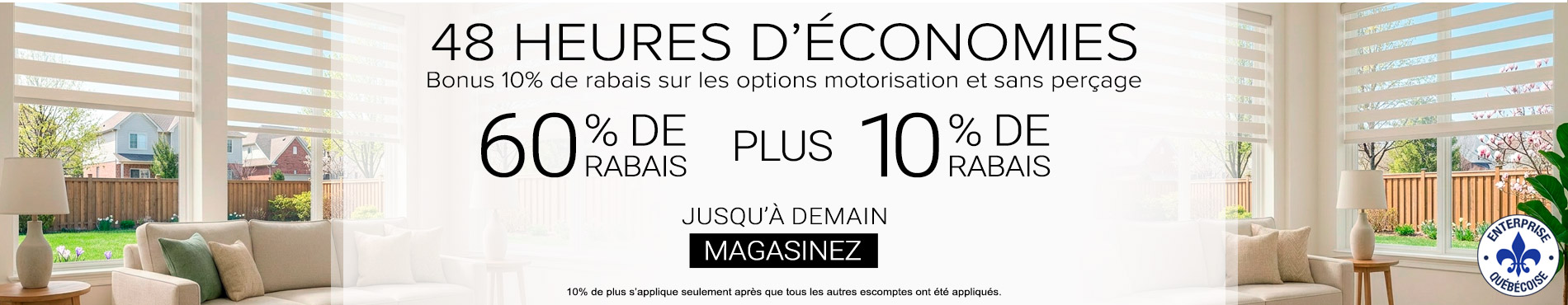 60% + 10% supplémentaire sur tout