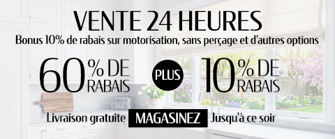 60% + 10% de rabais supplémentaire sur tout