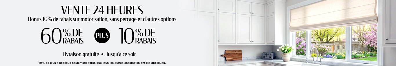 60% + 10% de rabais supplémentaire sur tout