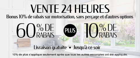 60% + 10% de rabais supplémentaire sur tout