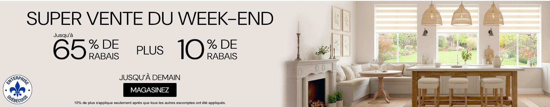 50% + 28% de rabais supplémentaire sur tout