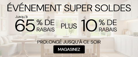 50% + 28% de rabais supplémentaire sur tout